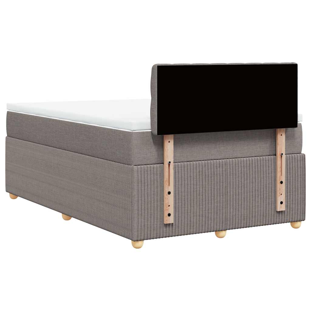 Giroletto a Molle con Materasso Tortora 120x200 cm in Tessuto | homemem39