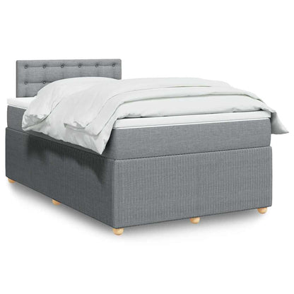 Giroletto a Molle con Materasso Grigio Chiaro 120x200cm Tessuto | homemem39