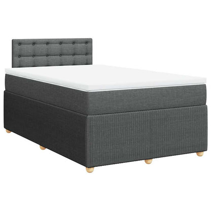 Giroletto a Molle con Materasso Grigio Scuro 120x200 cm Tessuto | homemem39