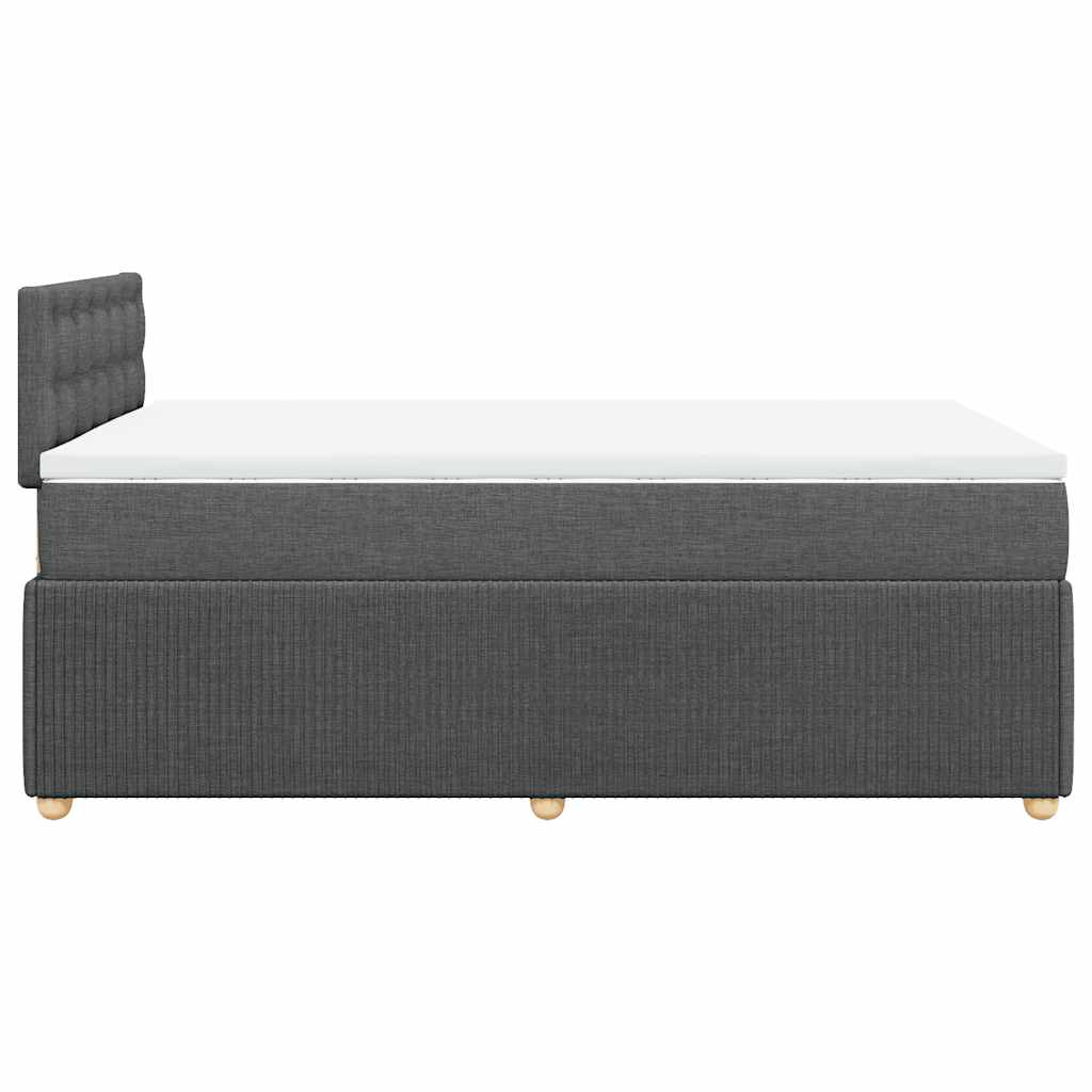 Giroletto a Molle con Materasso Grigio Scuro 120x200 cm Tessuto | homemem39