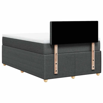Giroletto a Molle con Materasso Grigio Scuro 120x200 cm Tessuto | homemem39