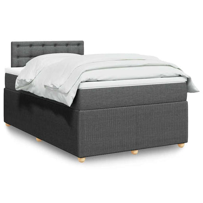 Giroletto a Molle con Materasso Grigio Scuro 120x200 cm Tessuto | homemem39
