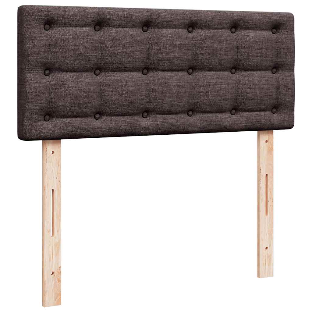 Giroletto a Molle con Materasso Marrone Scuro 120x200cm Tessuto | homemem39