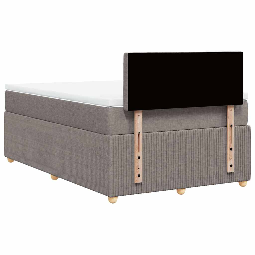 Giroletto a Molle con Materasso Tortora 120x200 cm in Tessuto
