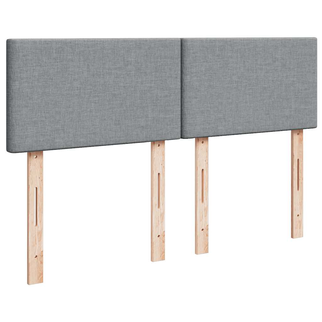 Giroletto a Molle con Materasso Grigio Chiaro 140x190cm Tessuto | homemem39