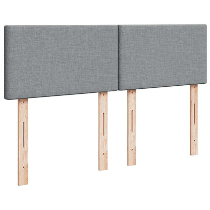 Giroletto a Molle con Materasso Grigio Chiaro 140x190cm Tessuto | homemem39