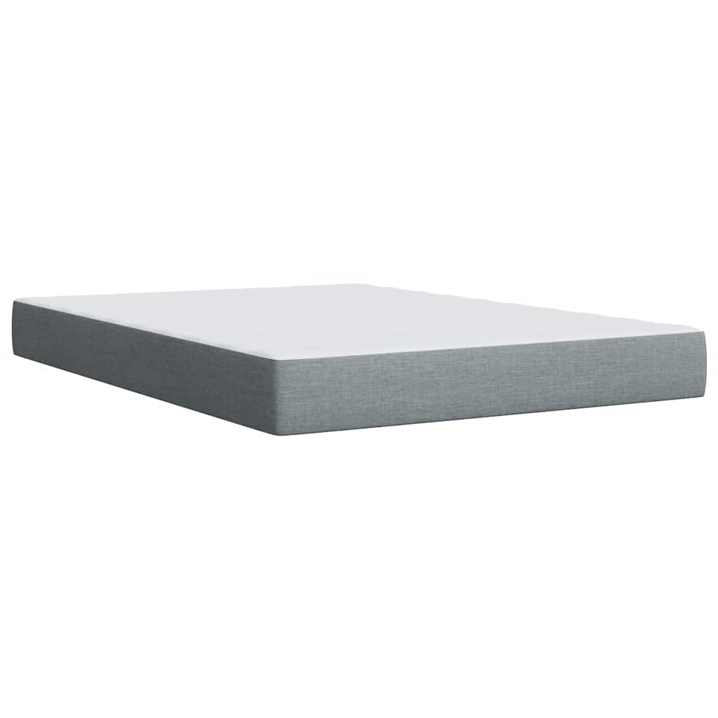 Giroletto a Molle con Materasso Grigio Chiaro 140x190cm Tessuto | homemem39
