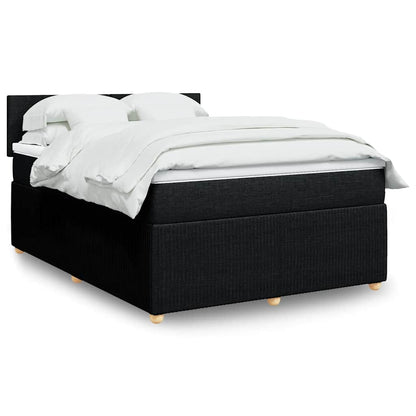 Giroletto a Molle con Materasso Nero 140x190 cm in Tessuto | homemem39