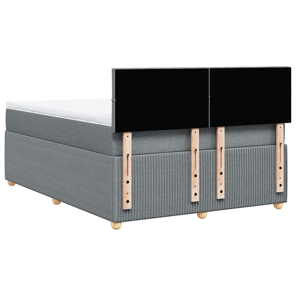 Giroletto a Molle con Materasso Grigio Chiaro 140x190cm Tessuto | homemem39