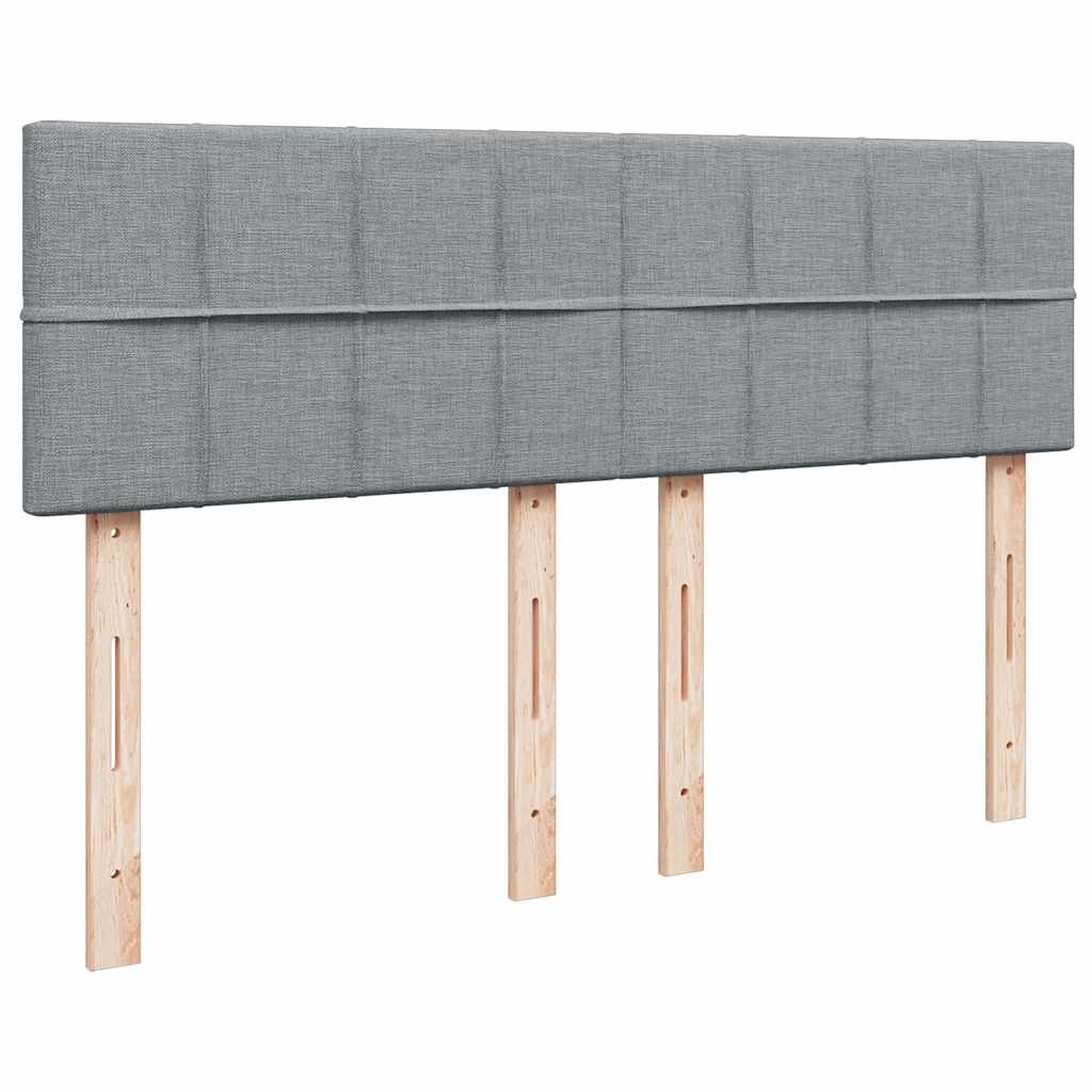Giroletto a Molle con Materasso Grigio Chiaro 140x190cm Tessuto | homemem39