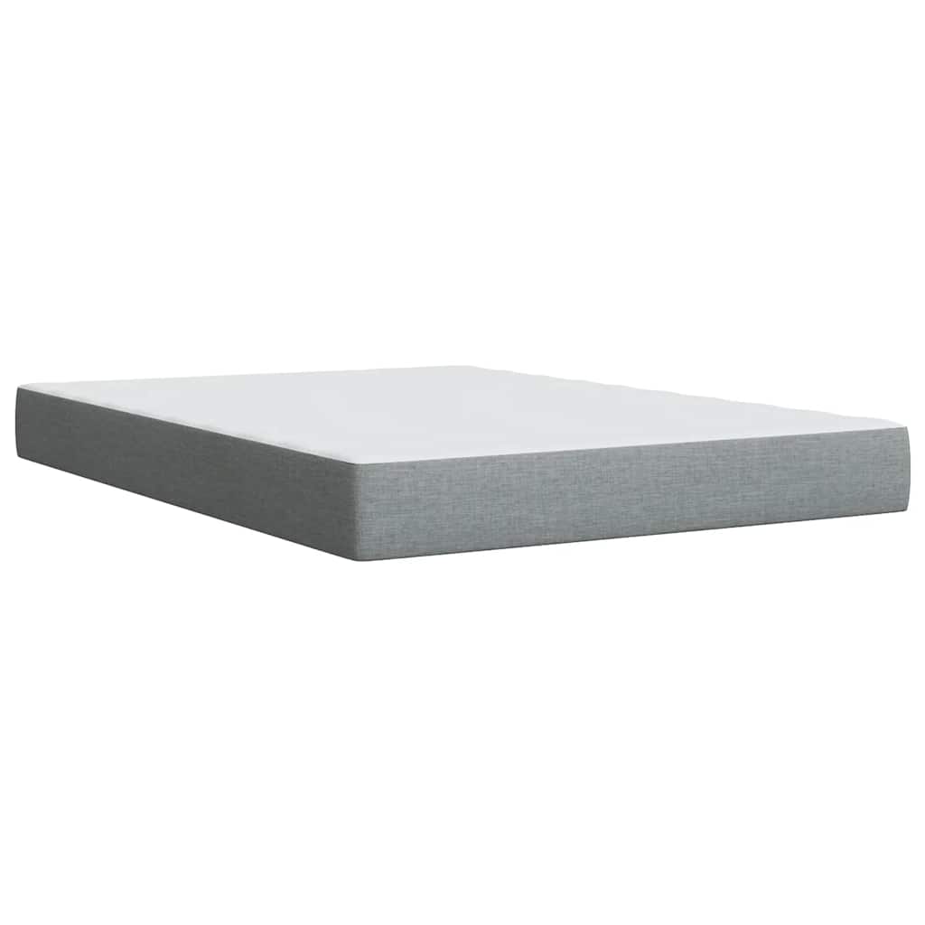 Giroletto a Molle con Materasso Grigio Chiaro 140x190cm Tessuto | homemem39