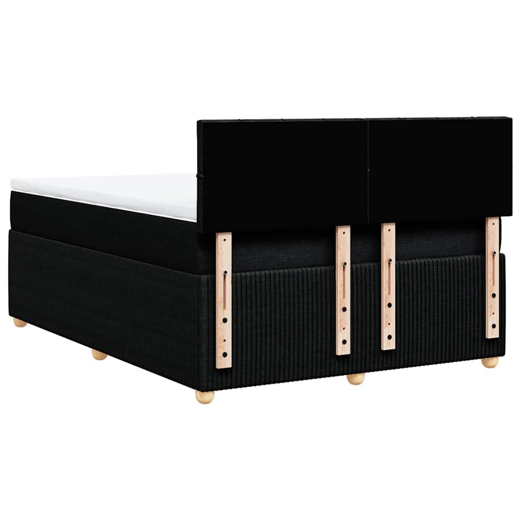 Giroletto a Molle con Materasso Nero 140x190 cm in Tessuto | homemem39