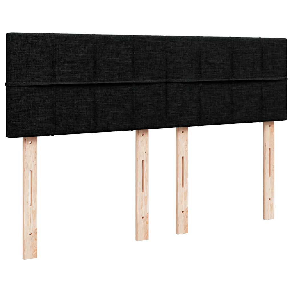 Giroletto a Molle con Materasso Nero 140x190 cm in Tessuto | homemem39