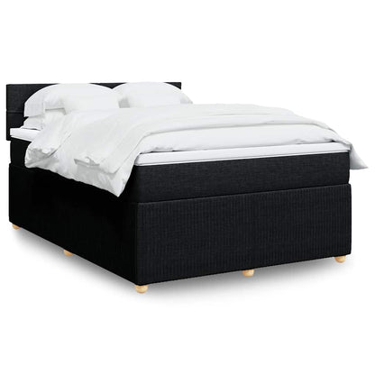 Giroletto a Molle con Materasso Nero 140x190 cm in Tessuto | homemem39
