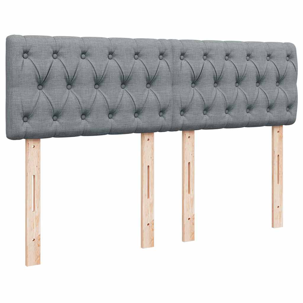 Giroletto a Molle con Materasso Grigio Chiaro 140x190cm Tessuto | homemem39