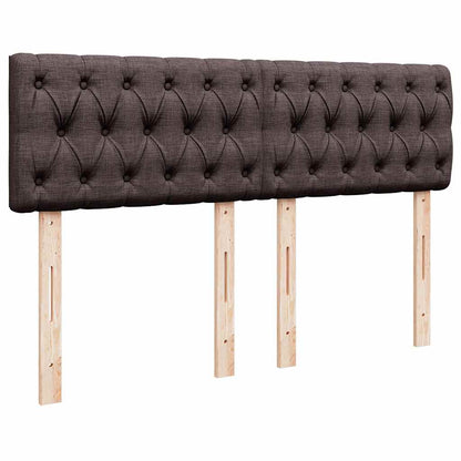 Giroletto a Molle con Materasso Marrone Scuro 140x190cm Tessuto | homemem39
