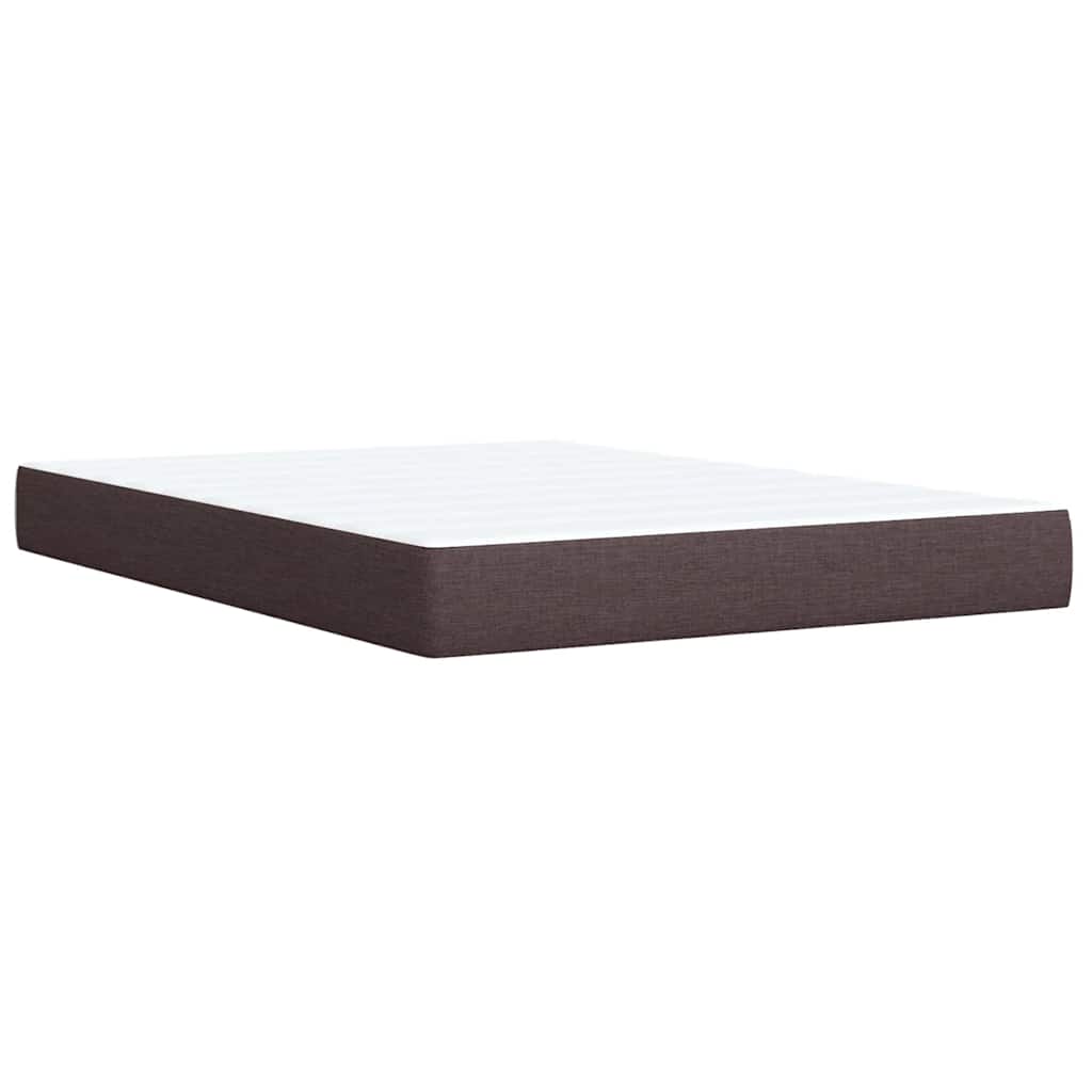 Giroletto a Molle con Materasso Marrone Scuro 140x190cm Tessuto | homemem39