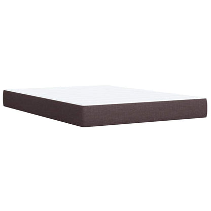 Giroletto a Molle con Materasso Marrone Scuro 140x190cm Tessuto | homemem39