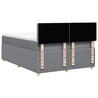 Giroletto a Molle con Materasso Grigio Chiaro 140x190cm Tessuto | homemem39