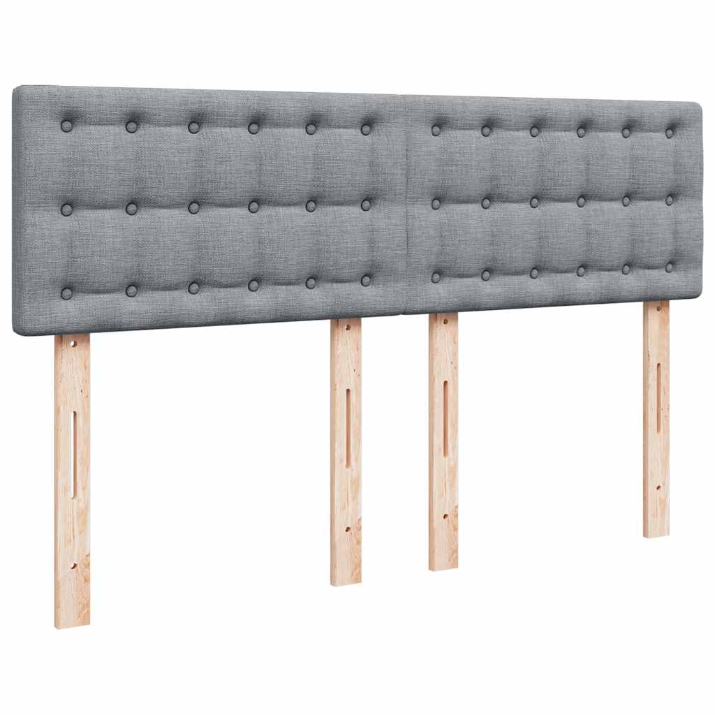 Giroletto a Molle con Materasso Grigio Chiaro 140x190cm Tessuto | homemem39