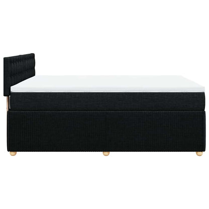 Giroletto a Molle con Materasso Nero 140x190 cm in Tessuto | homemem39