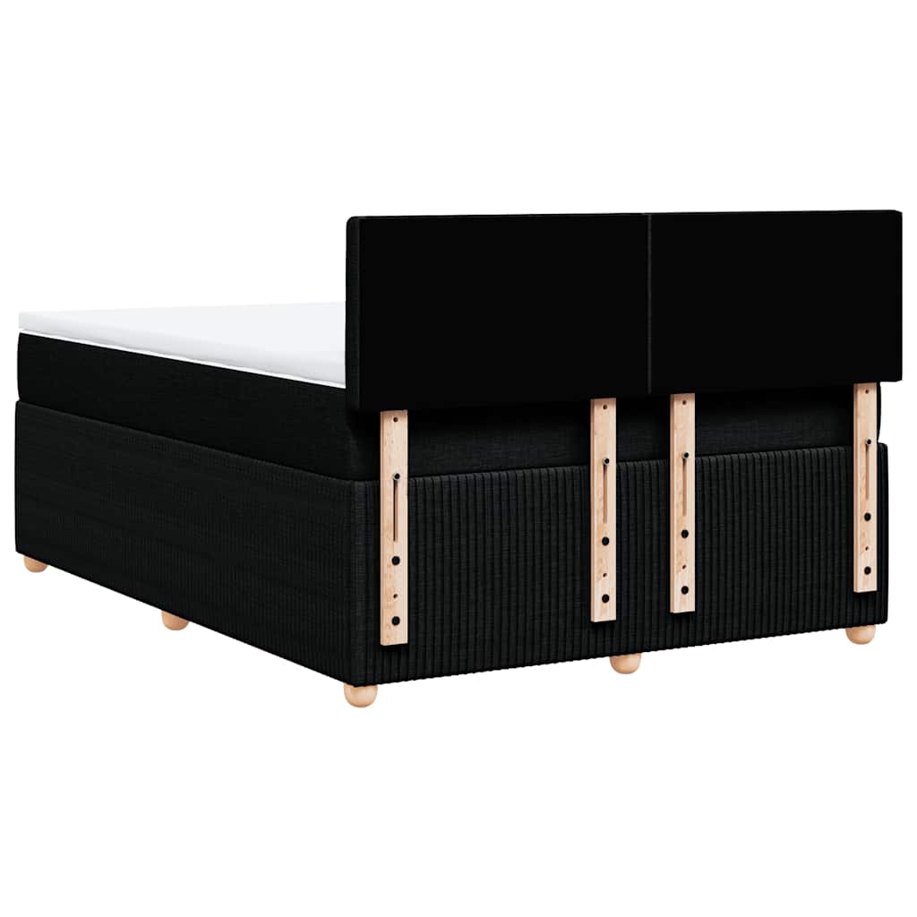 Giroletto a Molle con Materasso Nero 140x190 cm in Tessuto | homemem39