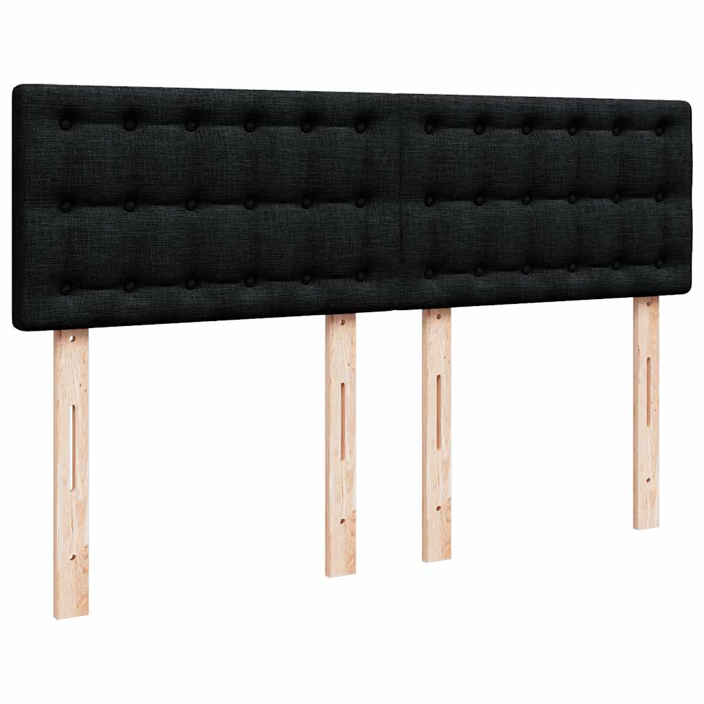 Giroletto a Molle con Materasso Nero 140x190 cm in Tessuto | homemem39