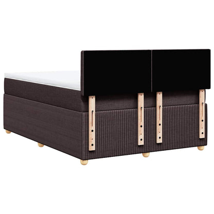 Giroletto a Molle con Materasso Marrone Scuro 140x190cm Tessuto | homemem39