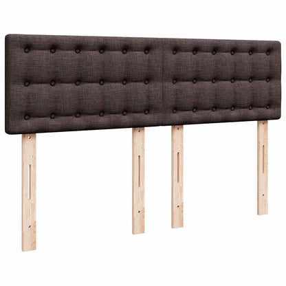 Giroletto a Molle con Materasso Marrone Scuro 140x190cm Tessuto | homemem39
