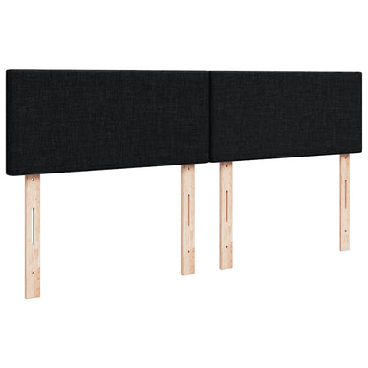 Giroletto a Molle con Materasso Nero 140x200 cm in Tessuto | homemem39