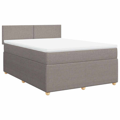 Giroletto a Molle con Materasso Tortora 140x200 cm in Tessuto | homemem39