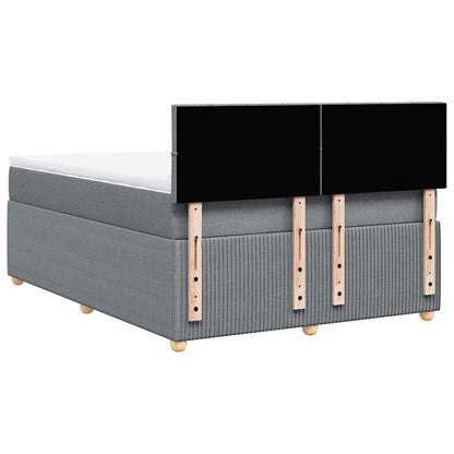 Giroletto a Molle con Materasso Grigio Chiaro 140x200cm Tessuto | homemem39