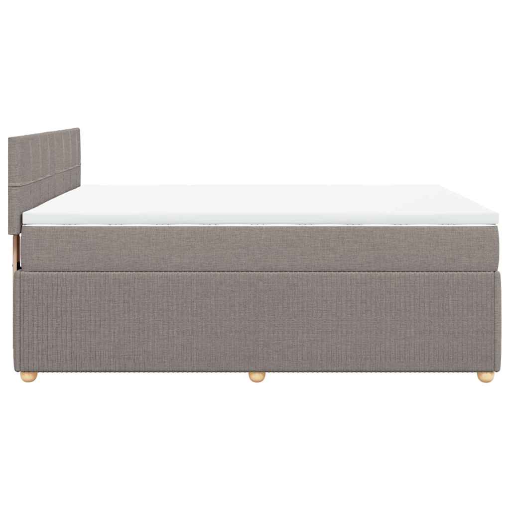 Giroletto a Molle con Materasso Tortora 140x200 cm in Tessuto | homemem39