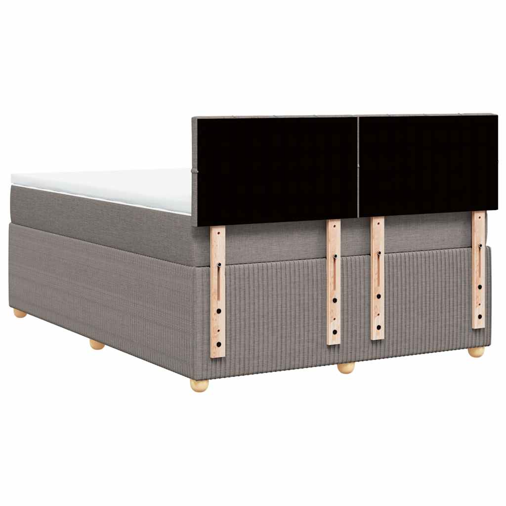 Giroletto a Molle con Materasso Tortora 140x200 cm in Tessuto | homemem39