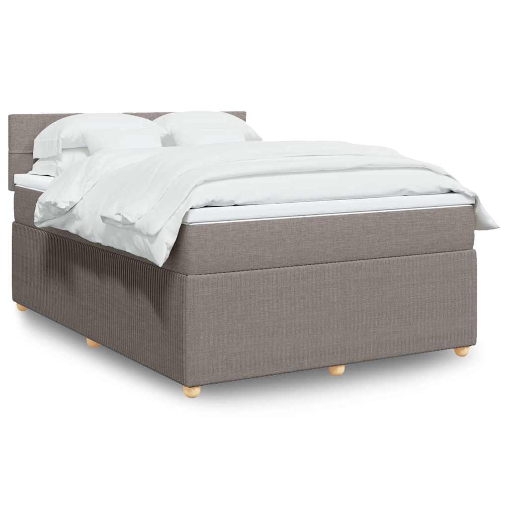 Giroletto a Molle con Materasso Tortora 140x200 cm in Tessuto | homemem39