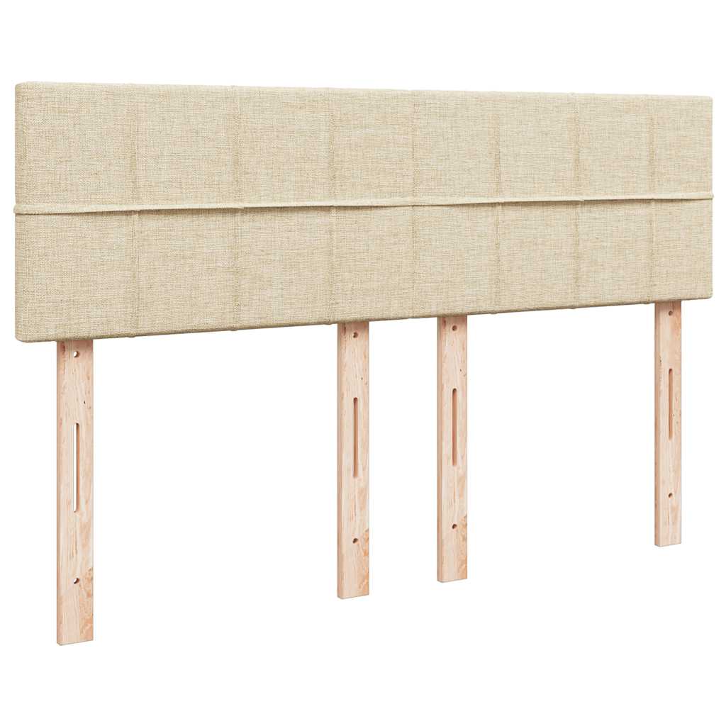 Giroletto a Molle con Materasso Crema 140x200 cm in Tessuto | homemem39