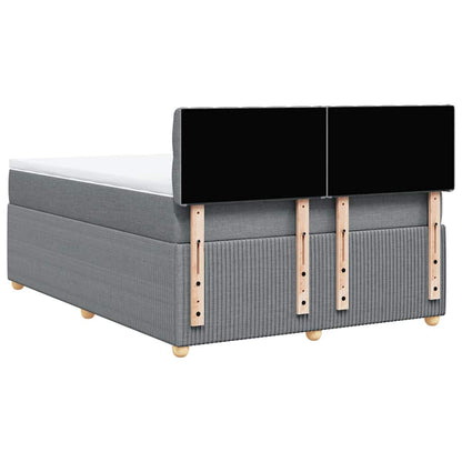 Giroletto a Molle con Materasso Grigio Chiaro 140x200cm Tessuto | homemem39