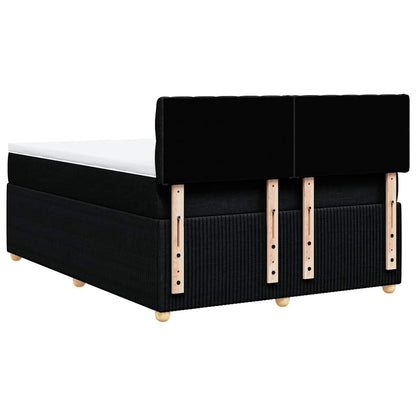 Giroletto a Molle con Materasso Nero 140x200 cm in Tessuto | homemem39
