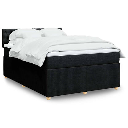 Giroletto a Molle con Materasso Nero 140x200 cm in Tessuto | homemem39