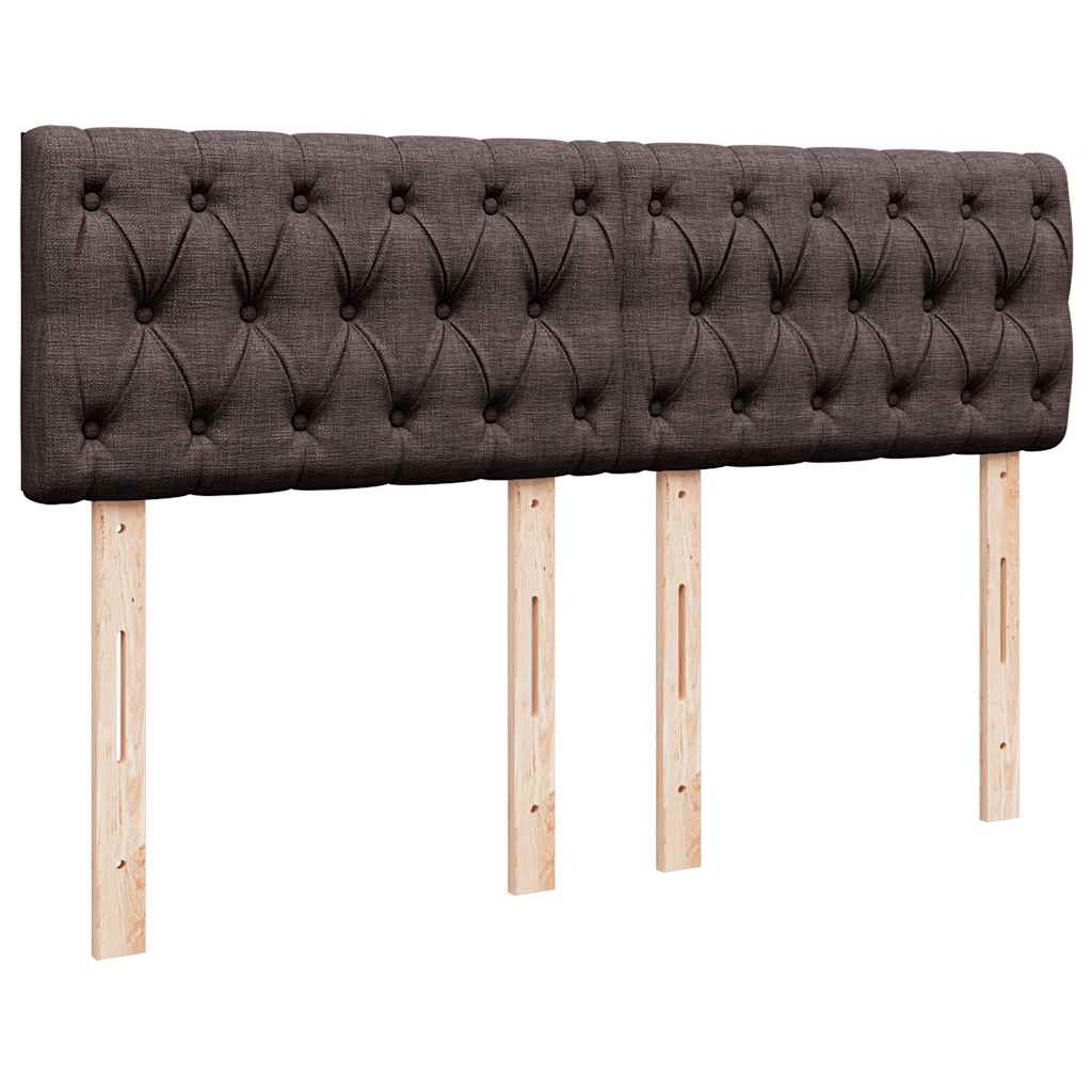 Giroletto a Molle con Materasso Marrone Scuro 140x200cm Tessuto | homemem39