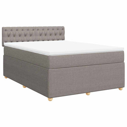 Giroletto a Molle con Materasso Tortora 140x200 cm in Tessuto | homemem39