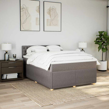 Giroletto a Molle con Materasso Tortora 140x200 cm in Tessuto | homemem39