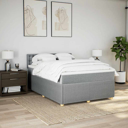 Giroletto a Molle con Materasso Grigio Chiaro 140x200cm Tessuto | homemem39