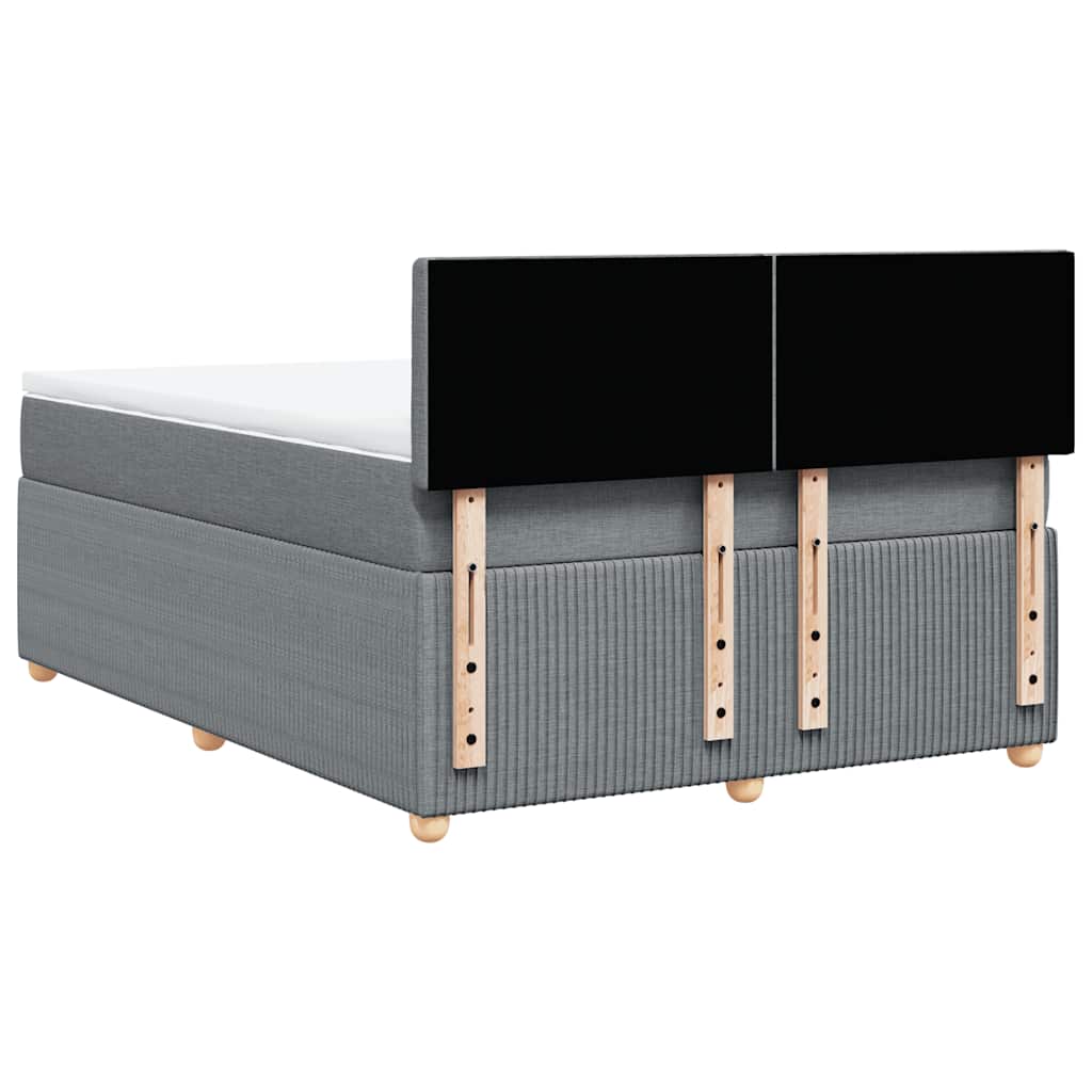 Giroletto a Molle con Materasso Grigio Chiaro 140x200cm Tessuto | homemem39