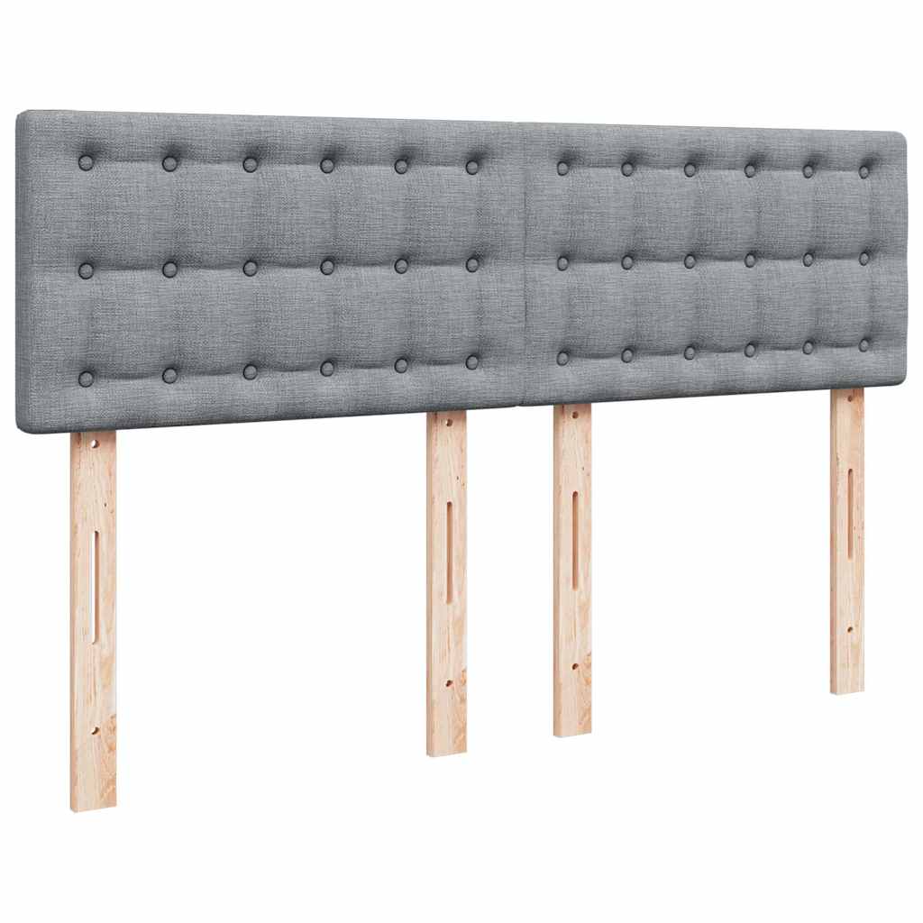 Giroletto a Molle con Materasso Grigio Chiaro 140x200cm Tessuto | homemem39
