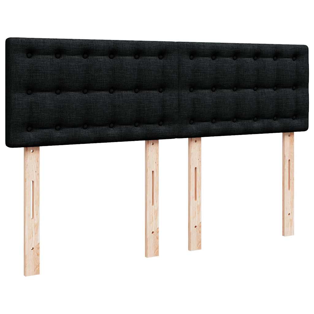 Giroletto a Molle con Materasso Nero 140x200 cm in Tessuto | homemem39