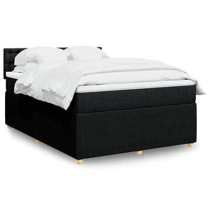Giroletto a Molle con Materasso Nero 140x200 cm in Tessuto | homemem39