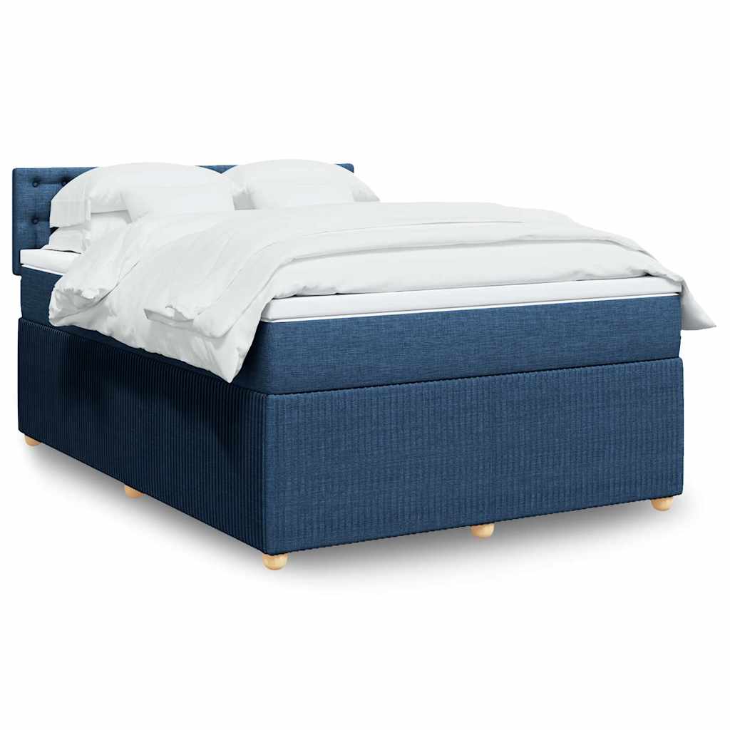 Giroletto a Molle con Materasso Blu 140x200 cm in Tessuto | homemem39