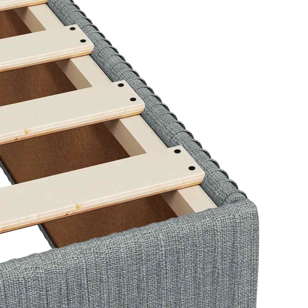 Giroletto a Molle con Materasso Grigio Chiaro 160x200cm Tessuto | homemem39