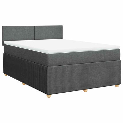 Giroletto a Molle con Materasso Grigio Scuro 160x200 cm Tessuto | homemem39